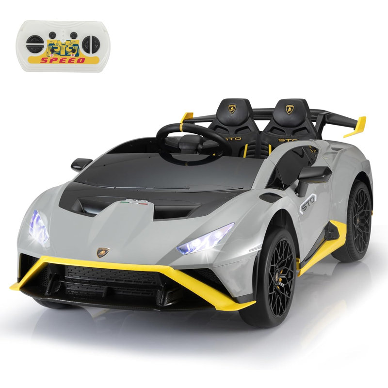 Allied Plush Inc 24V Kids Ride on Licensed Lamborghini STO Electric Car Battery Powered Ride on Toys Lambo Sports Car with Remote Control Motorized Drift Vehicle High Speed 10km h Reviews